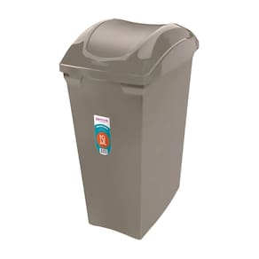 Lixeira Basculante 15 Litros Cesto De Lixo Cozinha Banheiro Cinza Quente - SR62/5 Sanremo