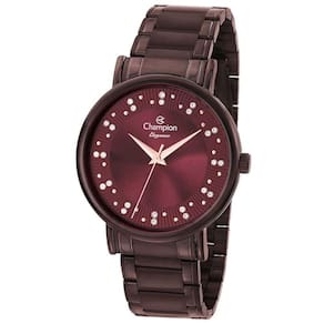 Relógio Champion Feminino Marrom Vermelho Cn25921i