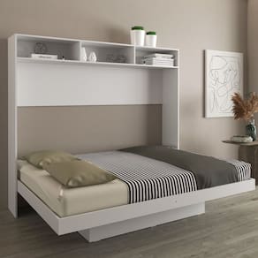 Cama Articulada de Casal Horizontal com Nichos e Prateleiras