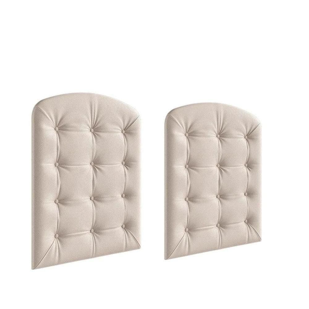 Kit Capitonê Peroba Para Berço Elô Corino Bege em Mdf 2 Peças Bege