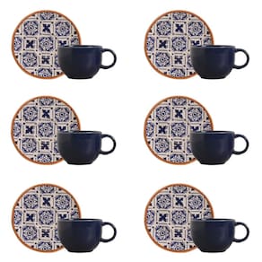 Conjunto de Xícara de Chá com Pires 06 Peças Coup New Asteca Porto Brasil