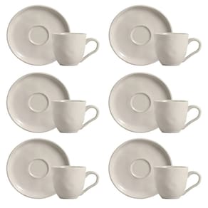 Conjunto de Xícara de Chá com Pires 06 Peças Bio Clay Porto Brasil
