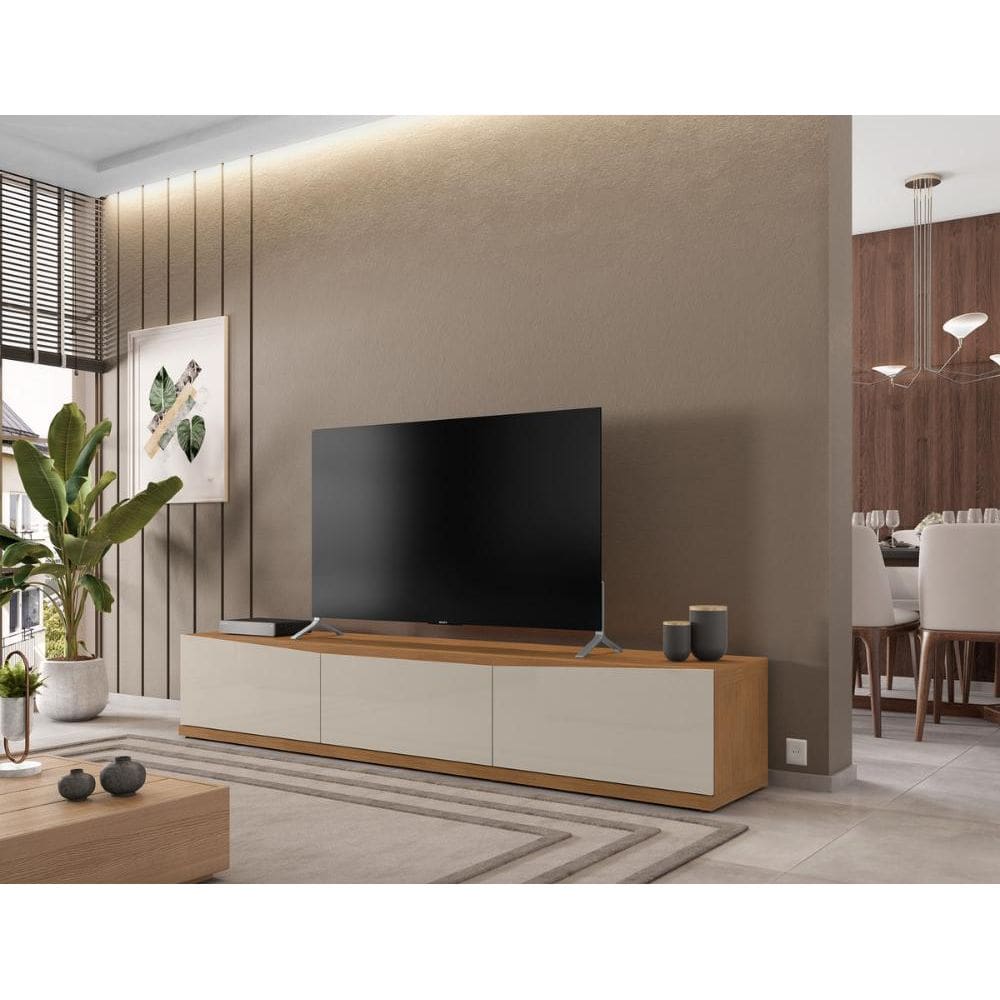 Rack Eros 1,80 4 Portas Cedro/Off White