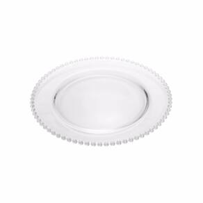 Sousplat Wolff Cristal com Acabamento de Bolinha - 31,5 cm