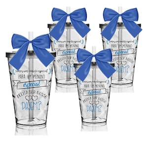 Kit 4 Copos Convite Twister Personalizado Pajem