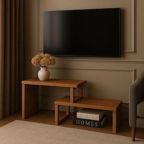 Rack para Tv 58 Polegadas 60cm X 200cm Marrom