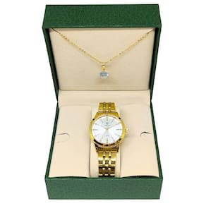Relógio Feminino Tuguir Analógico 9182H Dourado E Branco