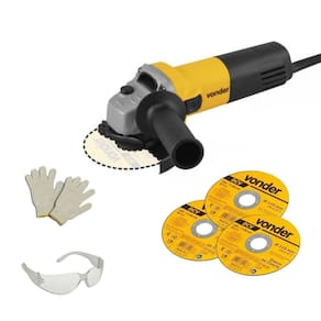 Esmerilhadeira Vonder Eav 650 3 Discos De 4 1/2 + Acess 110V