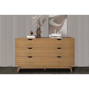 Cômoda de Quarto CM8044 6 Gavetas Amêndoa - Tecno Mobili