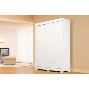 Guarda Roupa Solteiro 2 Portas e 2 Gavetas Ayla Branco - ACP