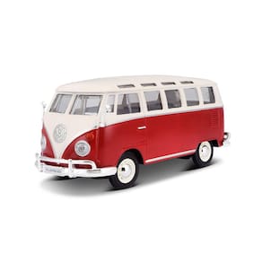 VW Bus Samba 1:25 Maisto de metal fundido com portas de abertura