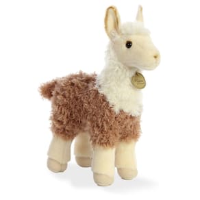 Bicho de pelúcia Aurora Realistic Miyoni Llama 30cm marrom