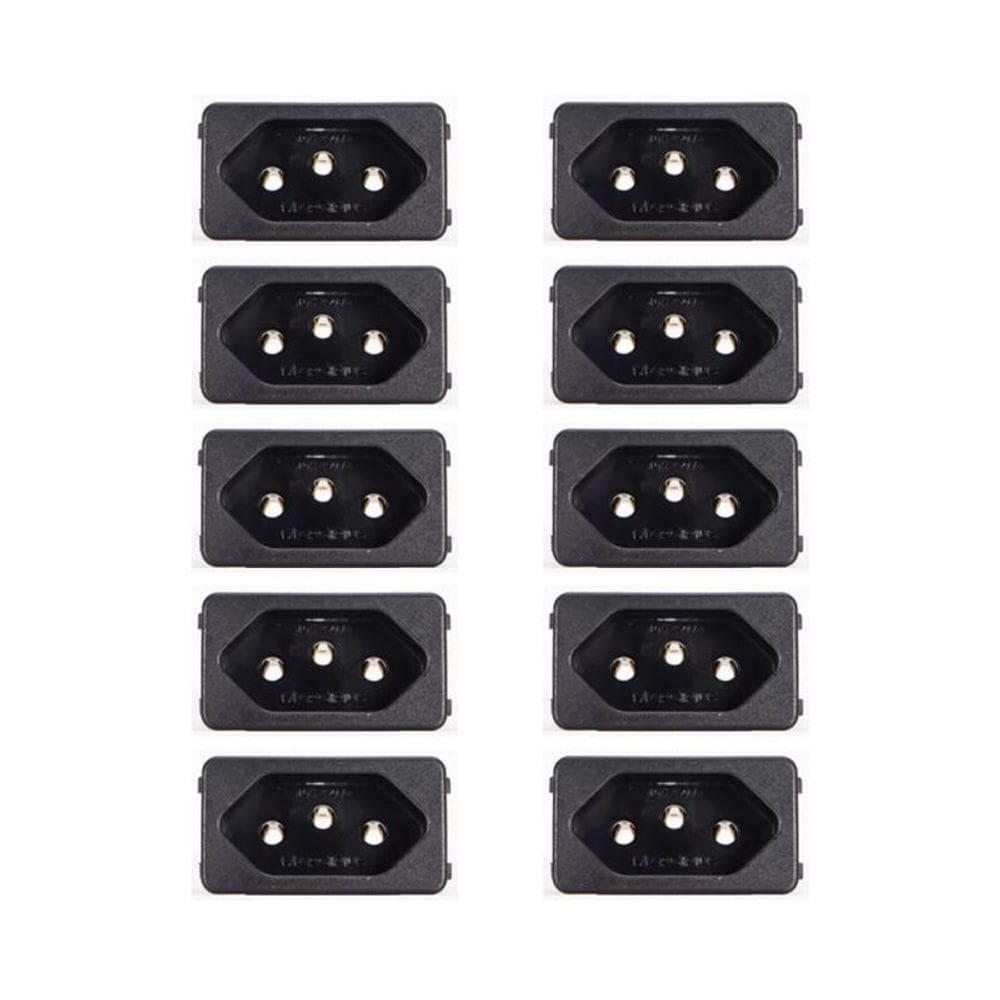 10 Tomada Margirius Para Cx. Embutir Padrão Weg 10/20a Preto