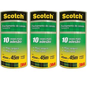 Kit 12 Fitas de Empacotamento 3M SCOTCH 5802 45MM X 45M