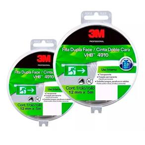 Kit 2 Fita Dupla Face 3M VHB 12MM X 5M 4910