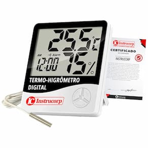 Termo-Higrômetro Digital -50°C a 70°C In/Out Min/Max - Instrucorp IC-2070