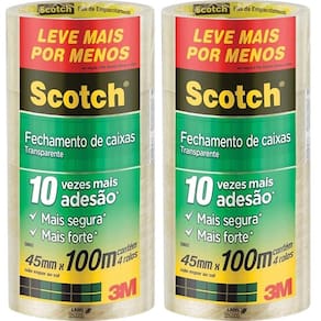 Kit 8 Fitas de Empacotamento 3M SCOTCH 5802 45MM X 100M
