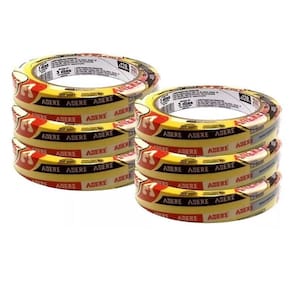 Kit 6 Fita Crepe Automotiva Amarela 18MM X 40M Adere