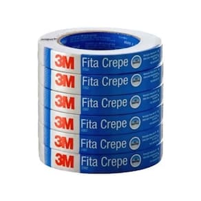 Kit 6 Fita Crepe SCOTCH 2352 Industrial 18MM X 50M