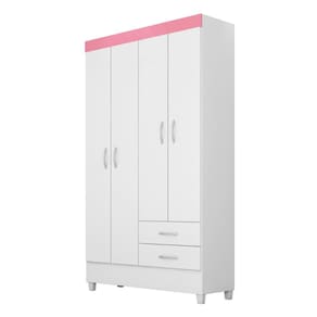Guarda-Roupa Solteiro 4 Portas 2 Gavetas 110cm Multimóveis CR35281