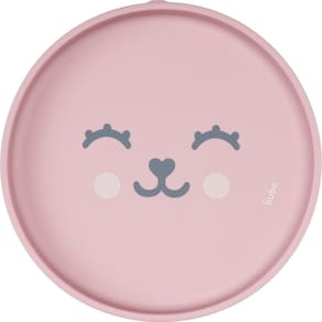 Prato Em Silicone Com Ventosa Gummy Rosa - Buba