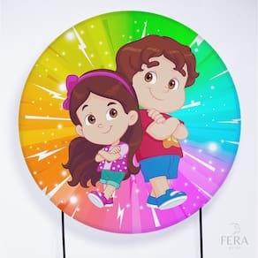 Painel Decorativo para Festa 1,80x1,80 metros Vesti Fácil com Elástico Maria Clara e JP - Fera Print