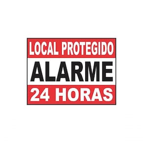Placa De Aluminio Local Protegido Alarme13x18