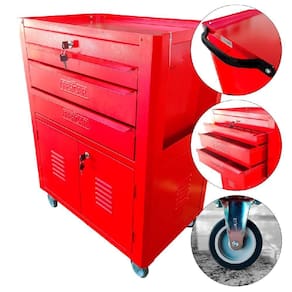 Carrinho Fechado Ferramentas Com 3 Gavetas Vermelho Fercar