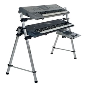 Rack Titanium Para Acomodar 2 Teclados Controlador Usb e Sintetizador Profissional 76 Teclas / 6 Oitavas