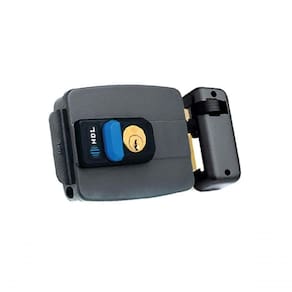 Fechadura Eletrica Hdl C-90 Dupla Cinza Com Botao