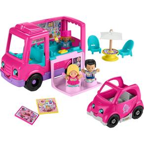 Caminhão de cupcake de brinquedo Fisher-Price Little People Barbie com mais de 18 meses