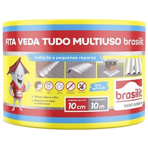 Fita Asfáltica Autoadesiva Brasilit Alumínio, 45 cm x 10 m