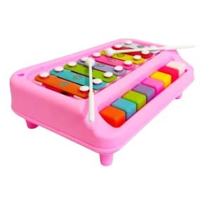 Brinquedo Infantil Xilofone 8 Notas Com 2 Baquetas Polibrinq