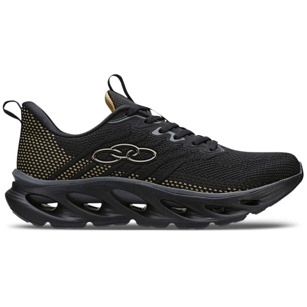 Tênis Olympikus Diffuse 5 Masculino Treino Knit Preto Dourado