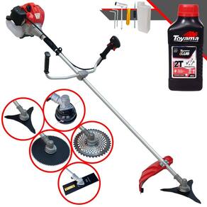 Roçadeira Cortador de Grama À Gasolina Anmax CG430P-TB 43cc 2HP Completa 5 em 1 Com Carretel + 4 Lâminas de Corte + ÓLEO TOYAMA FG50 2T
