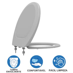 Tampa Assento Vaso Sanitário Oval Universal Premium Branco