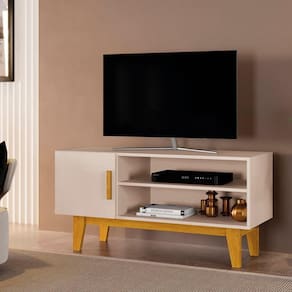 Estante Para 42` Sala Funcionalidade Design Versátil Cor:off