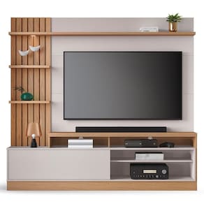 Estante Home Theater Maceió Freijó-off White Para Até 65? - Colibri Freijó-off White