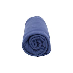 Lençol De Malha King Com Elástico 100% Algodão - Linha Casa - Azul
