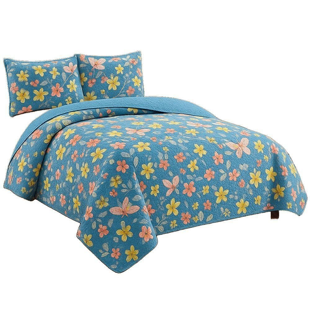 Kit Cobre Leito Colcha Queen Boutik Dupla Face - Estampa 22 - 100% Poliéster