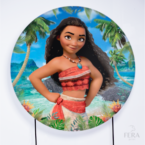 Painel Decorativo para Festa 1,80x1,80 metros Vesti Fácil com Elástico Moana - Fera Print