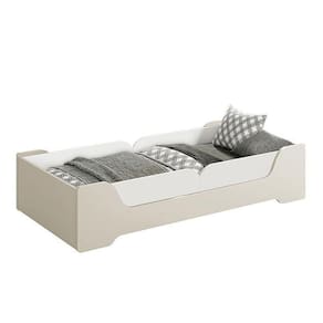 Cama Evolutiva Zaki Areia Fosco Com 2 Kits Proteção Lateral Lisa E Colchão D33 - Reller Móveis Areia Fosco