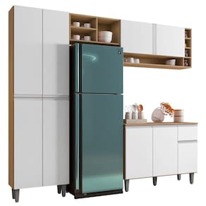 Cozinha Modulada Completa 4 Peças Vanessa Amendoa Branco Ajl