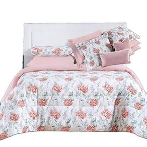 Kit Coordenado Edredom E Cobre Leito Sensuale King Hortência 4 Peças - 80% Algodão, 20% Poliéster
