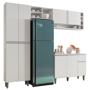 Cozinha Modulada Completa 4 Peças Vanessa Branco Ajl