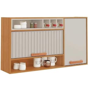 Armário Aéreo Napoles 120cm 2 Portas Adega - Itatiaia Cinamomo-off White