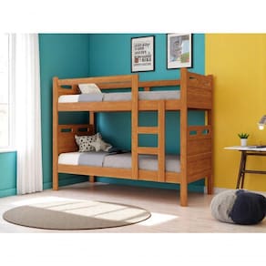 Beliche Cama Solteiro Para Meninos Confortável Cor Nature