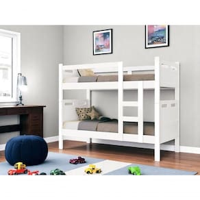 Beliche Cama Para Meninos C/2 Colchões Confortáveis Branca