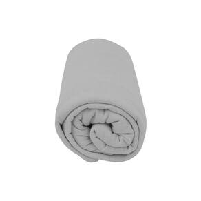 Lençol De Malha Queen Com Elástico 100% Algodão - Linha Casa - Cinza