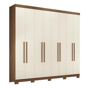Guarda Roupa Casal Master New 8 Portas Jatobá-areia Com Pés - Santos Andirá Jatobá-areia
